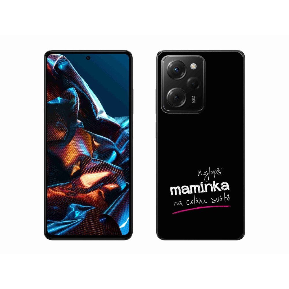 Gelový kryt mmCase na Xiaomi Poco X5 Pro 5G - nejlepší maminka 4 černé pozadí