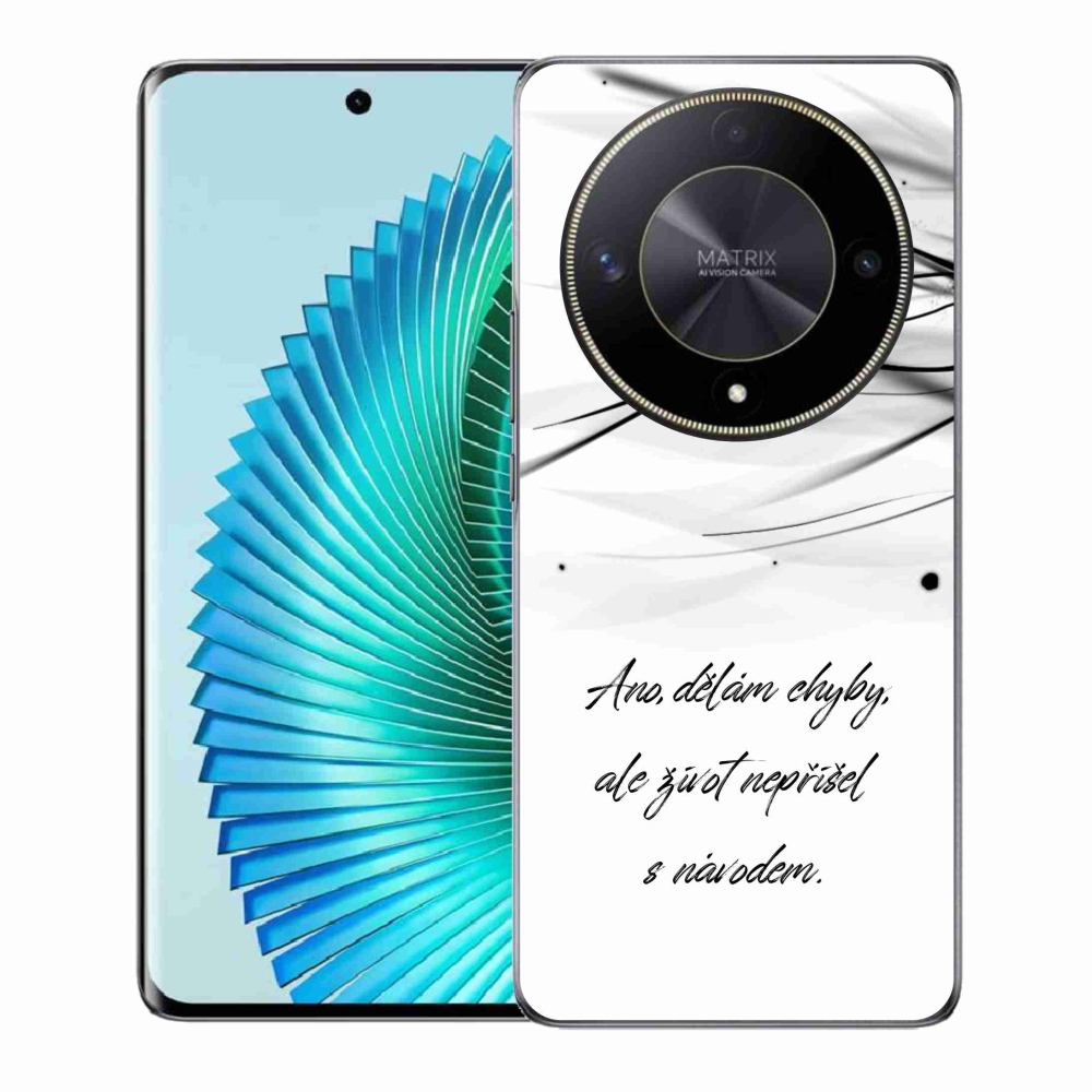 Gelový kryt mmCase na Honor Magic 6 Lite 5G - citát bílé pozadí