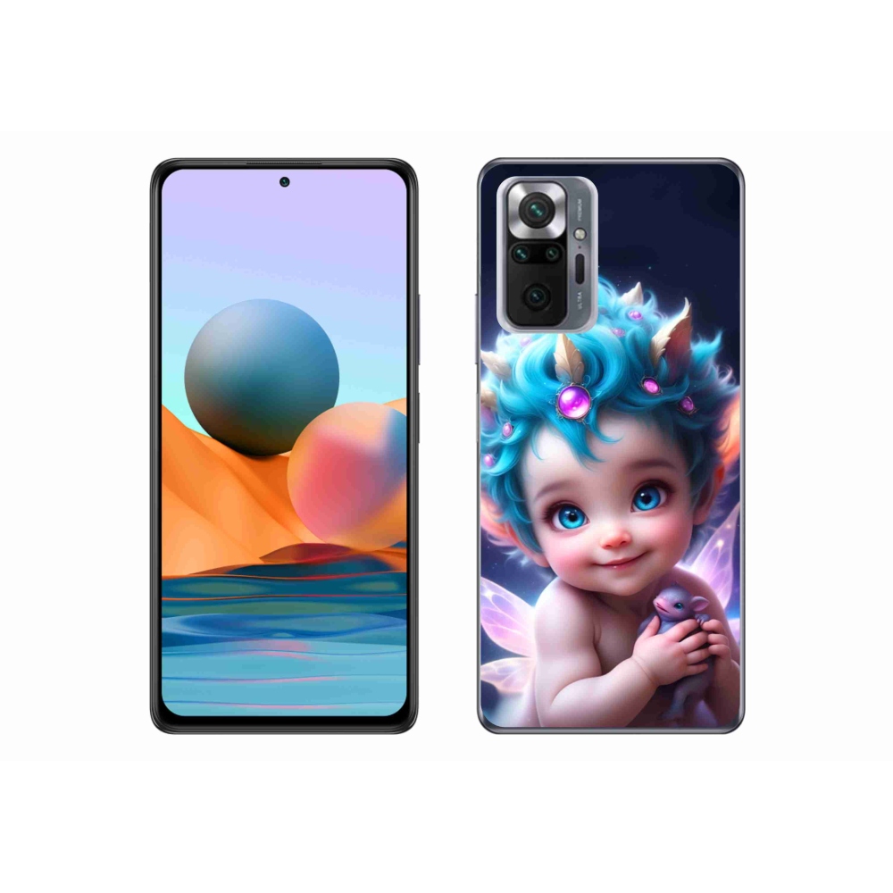 Gelový kryt mmCase na Xiaomi Redmi Note 10 Pro - dítě s motýlími křídly