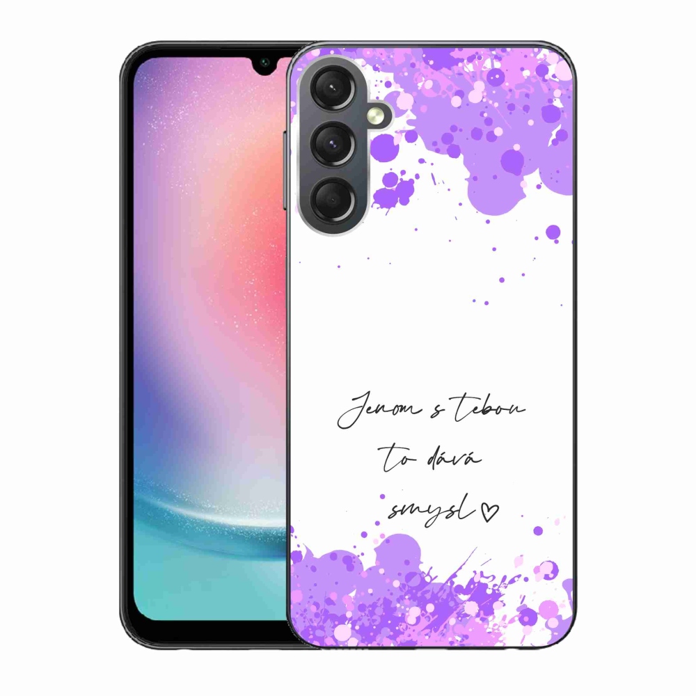 Gelový kryt mmCase na Samsung Galaxy A24 - zamilovaný text bílé pozadí