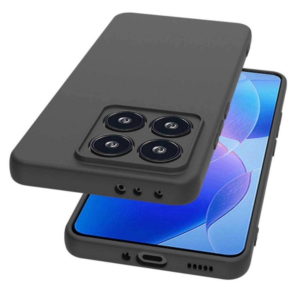 Matný gelový obal na Xiaomi 14T - černý