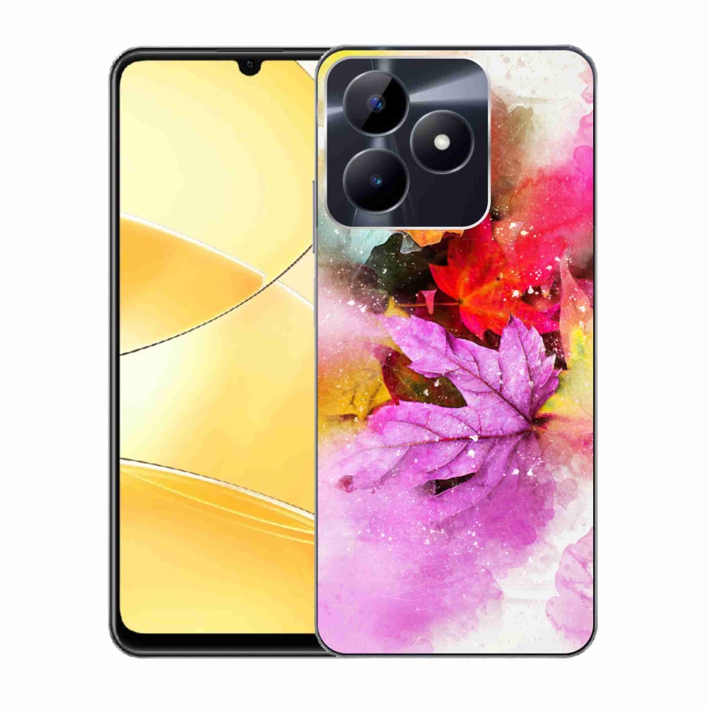 Gelový kryt mmCase na Realme C51/C53 - barevné listy