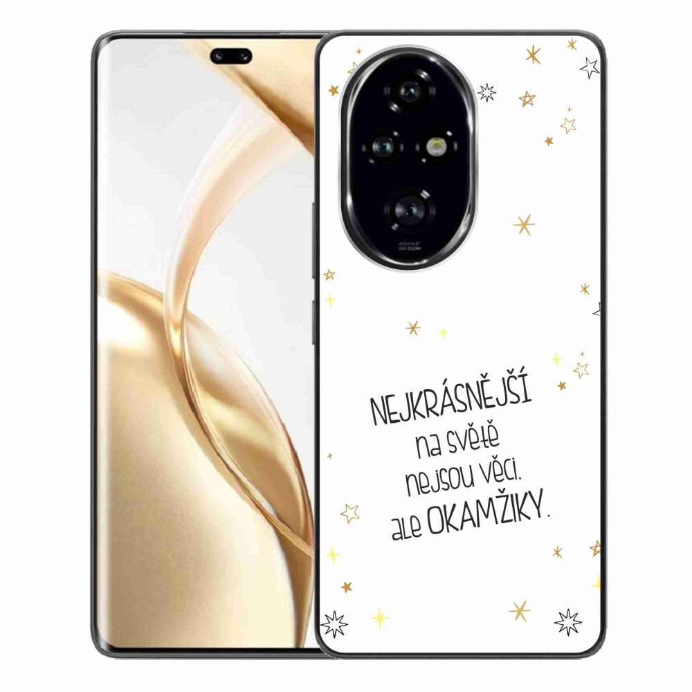 Gelový kryt mmCase na Honor 200 Pro 5G - citát 4 bílé pozadí