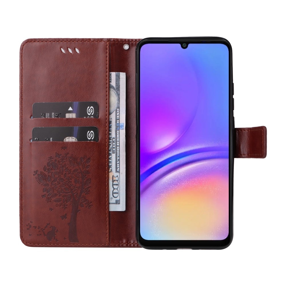Trees knížkové pouzdro na Samsung Galaxy A06 4G - hnědé