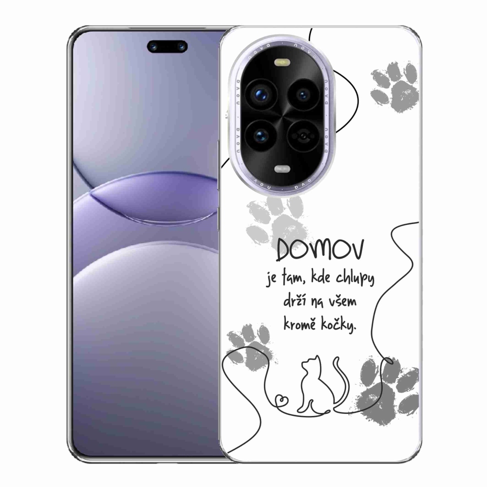 Gelový kryt mmCase na Huawei Nova 13 Pro 5G - kočičí motiv bílé pozadí
