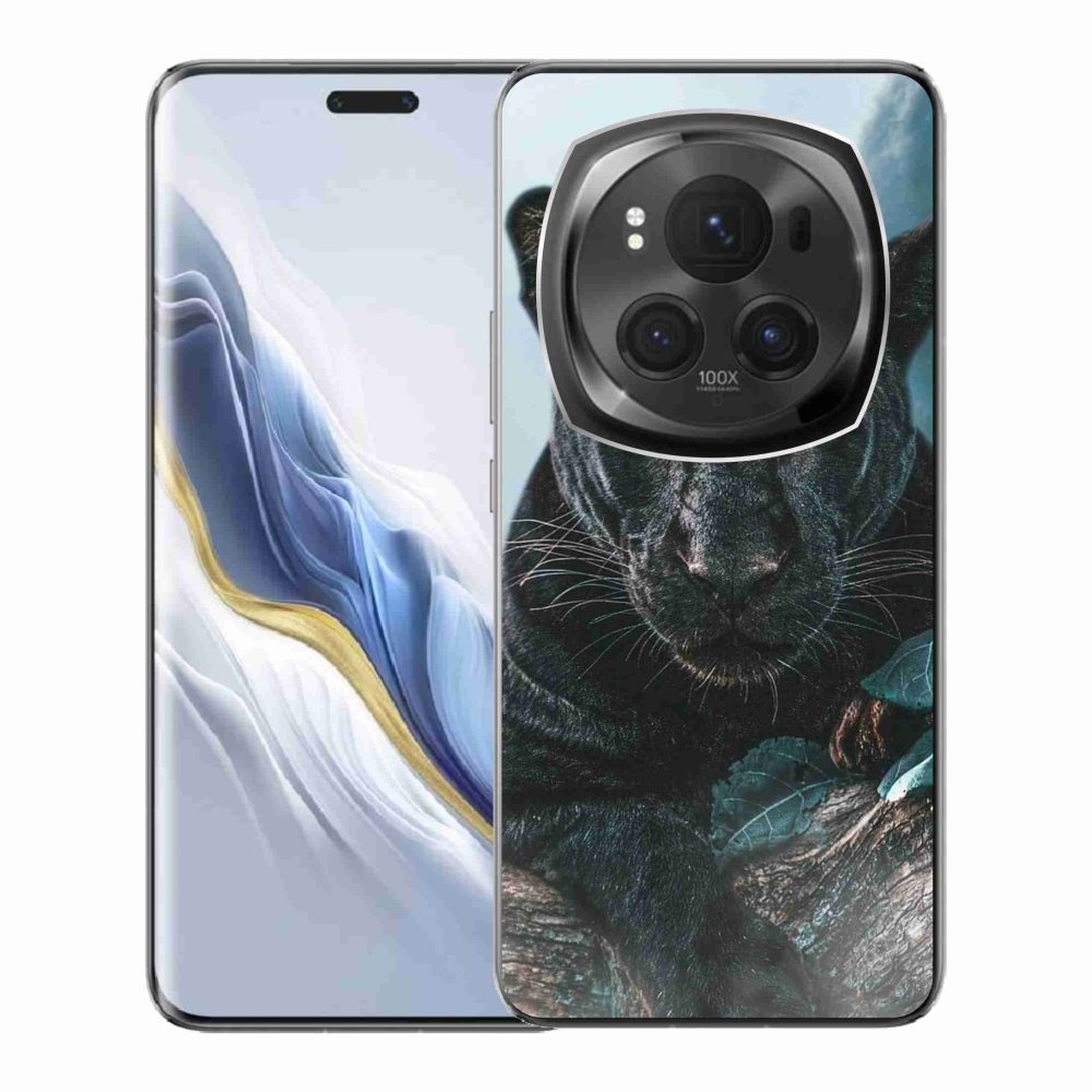 Gelový kryt mmCase na Honor Magic 6 Pro 5G - černý panter