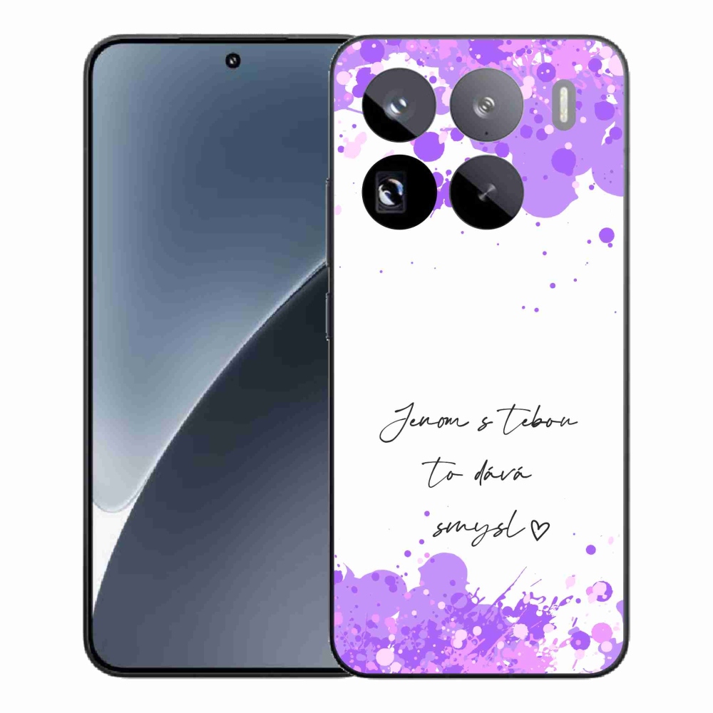 Gelový kryt mmCase na Xiaomi 15 Pro - zamilovaný text bílé pozadí