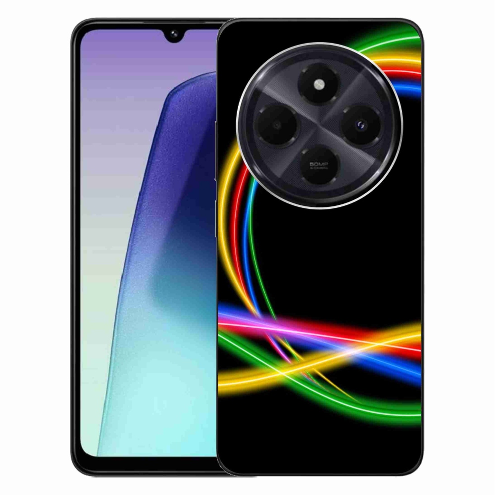 Gelový obal mmCase na Xiaomi Redmi 14C/Poco C75 - neonové kruhy
