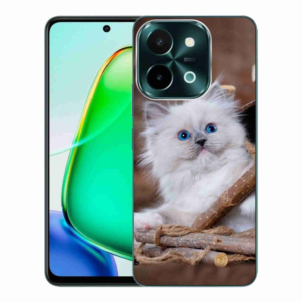 Gelový kryt mmCase na Vivo Y28 - bílé kotě