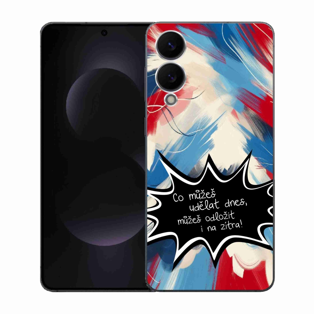 Gelový kryt mmCase na Samsung Galaxy S25 Edge - vtipný text 9 černé pozadí