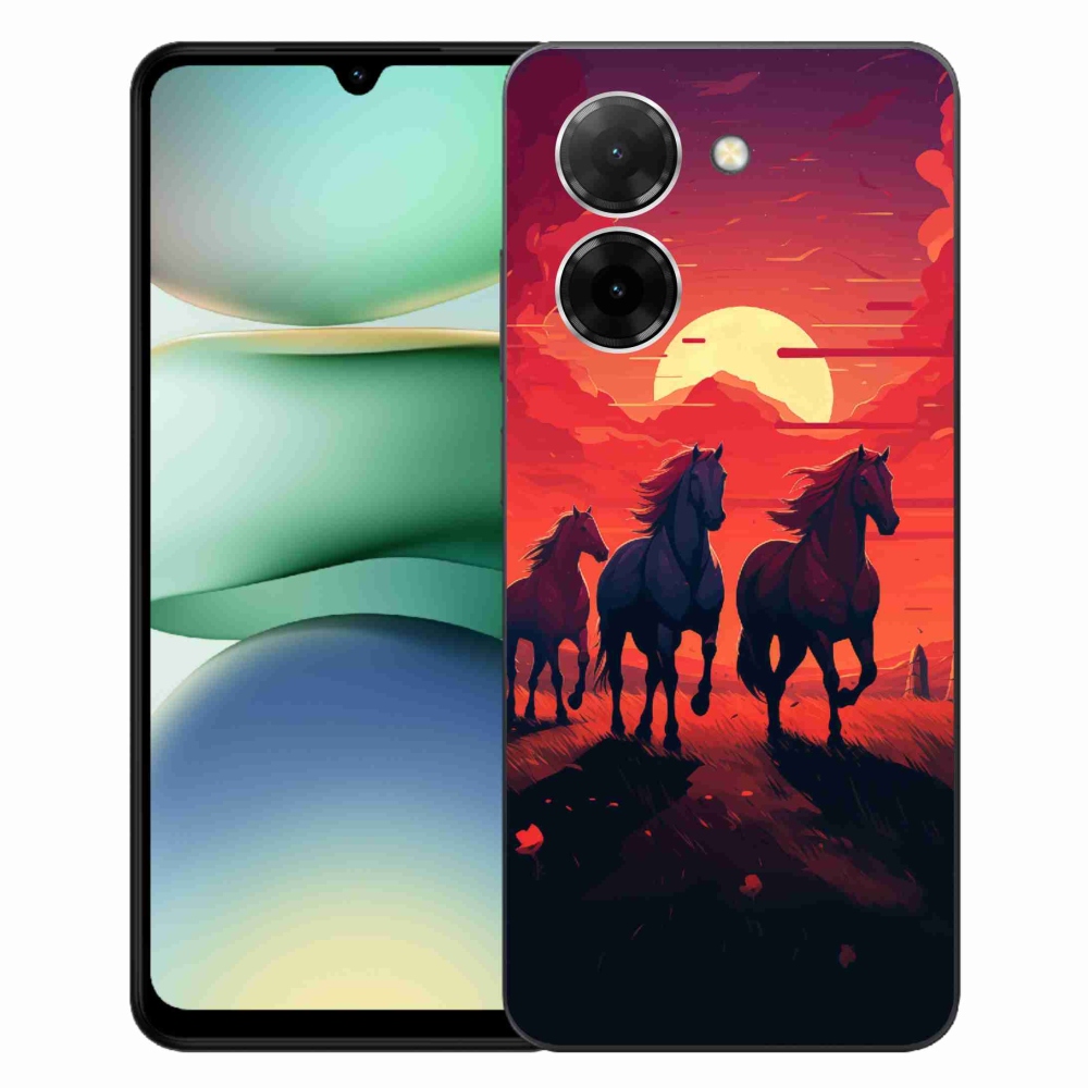 Gelový kryt mmCase na Xiaomi Redmi A5 (171.7x77.8x8.3mm) - koně a západ slunce