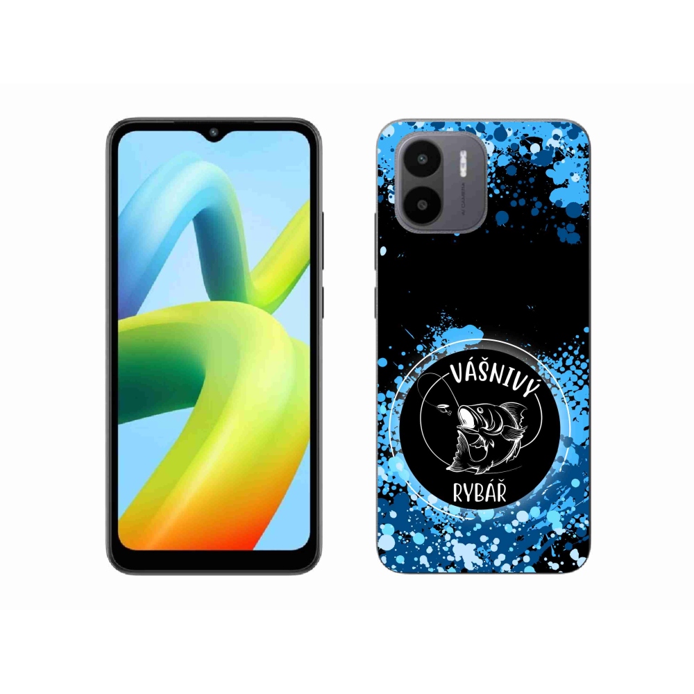 Gelový kryt mmCase na Xiaomi Redmi A1 - vášnivý rybář černé pozadí