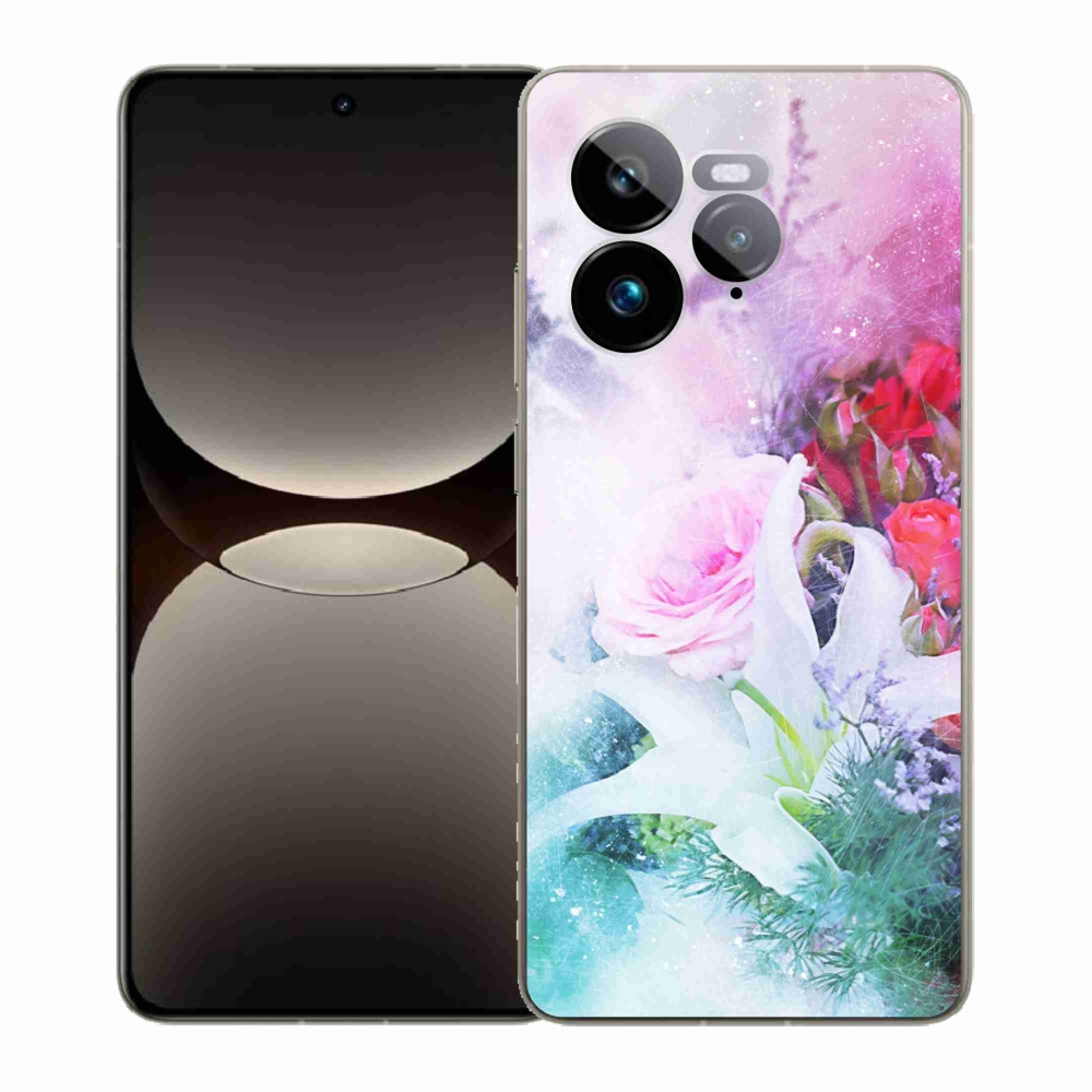 Gelový kryt mmCase na Realme GT 7 Pro 5G - květiny 4