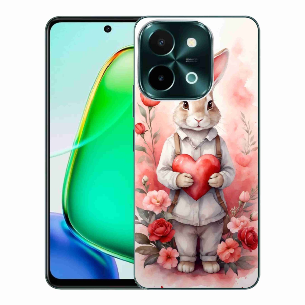 Gelový kryt mmCase na Vivo Y28 - zajíc se srdíčkem