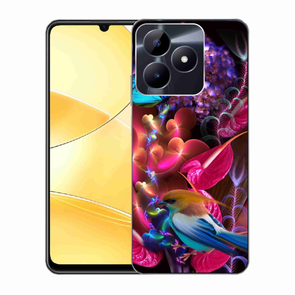 Gelový kryt mmCase na Realme C51/C53 - barevné květiny