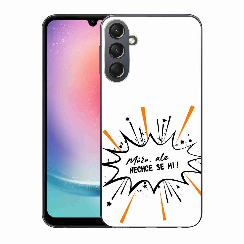 Gelový kryt mmCase na Samsung Galaxy A24 - vtipný text 11 bílé pozadí