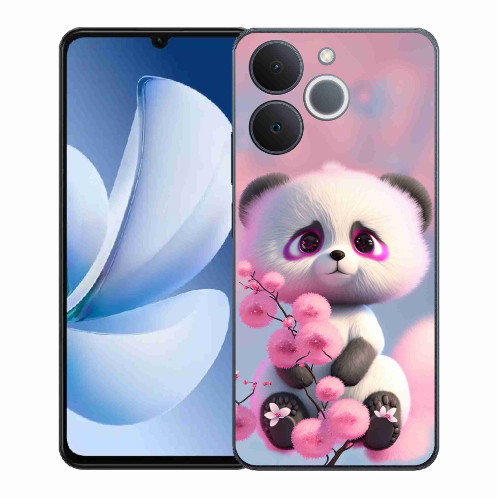 Gelový kryt mmCase na Realme Note 70T - roztomilá panda 1