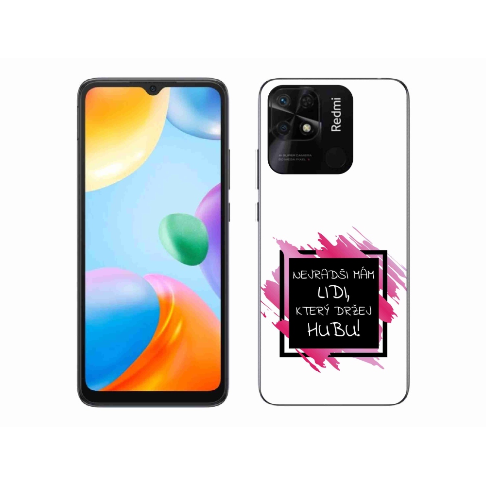 Gelový kryt mmCase na Xiaomi Redmi 10C - vtipný text 7 černobílé pozadí