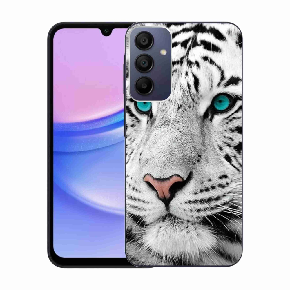 Gelový kryt mmCase na Samsung Galaxy A15 4G/5G - bílý tygr