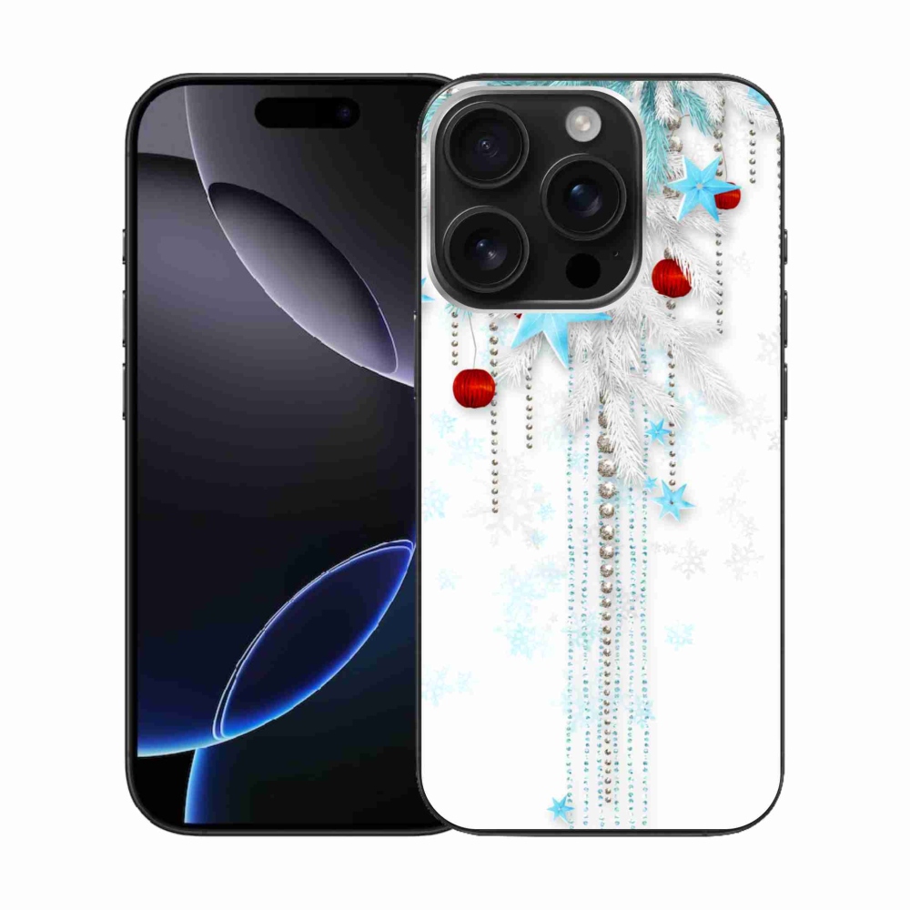 Gelový kryt mmCase na iPhone 16 Pro - vánoční ozdoby