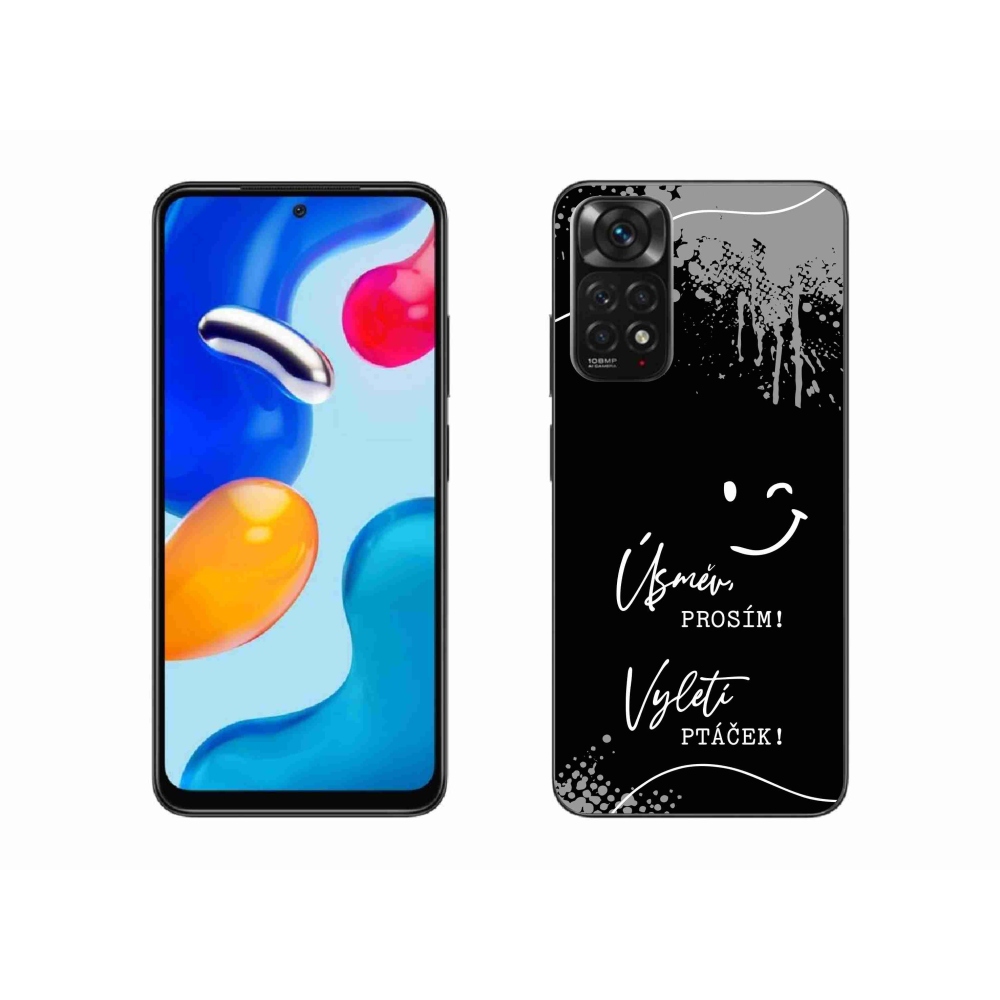 Gelový kryt mmCase na Xiaomi Redmi Note 11S 4G - vtipný text 4 černé pozadí