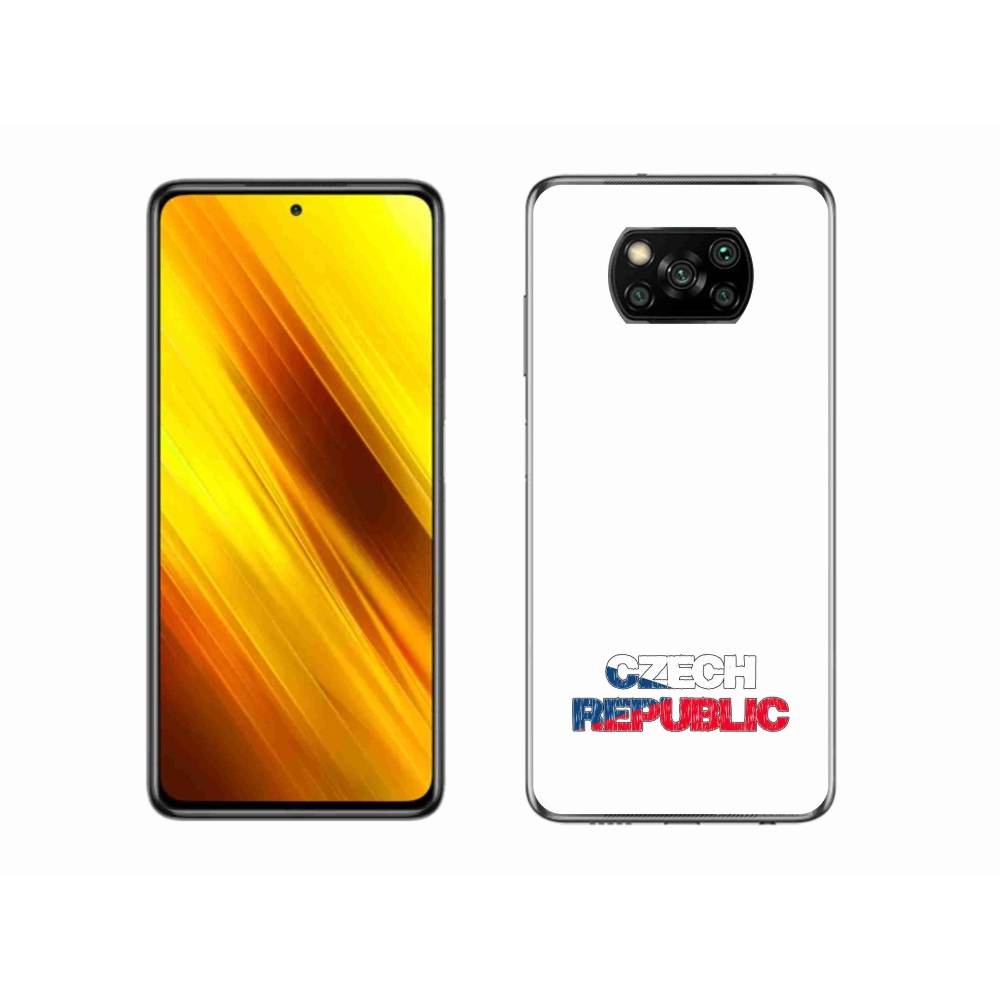 Gelový kryt mmCase na Xiaomi Poco X3 Pro - Czech Republic bílé pozadí