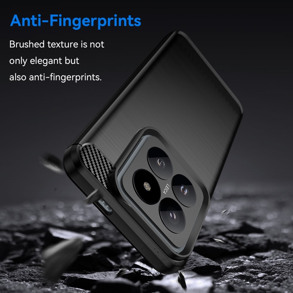 Carbon odolný gelový obal na Xiaomi 14 Pro - černý