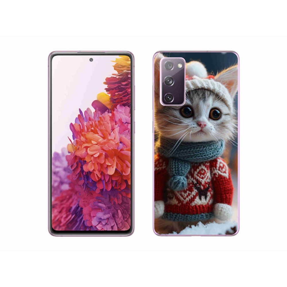 Gelový kryt mmCase na Samsung Galaxy S20 FE - kotě ve svetru
