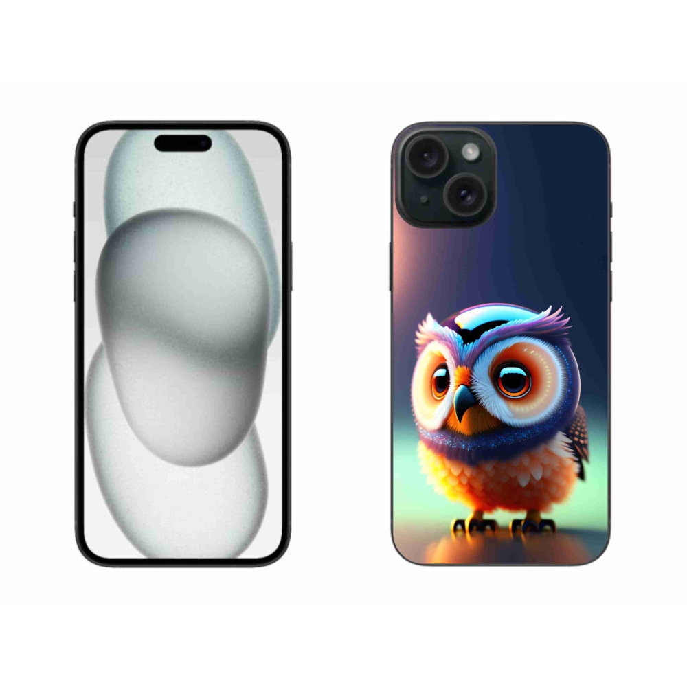 Gelový kryt mmCase na iPhone 15 Plus - sovička