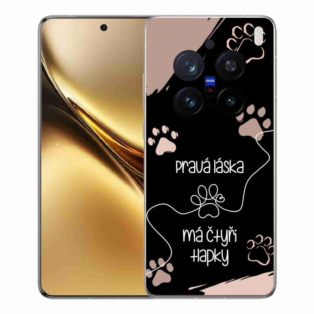 Gelový kryt mmCase na Vivo X200 Pro 5G - psí motiv 1 černé pozadí