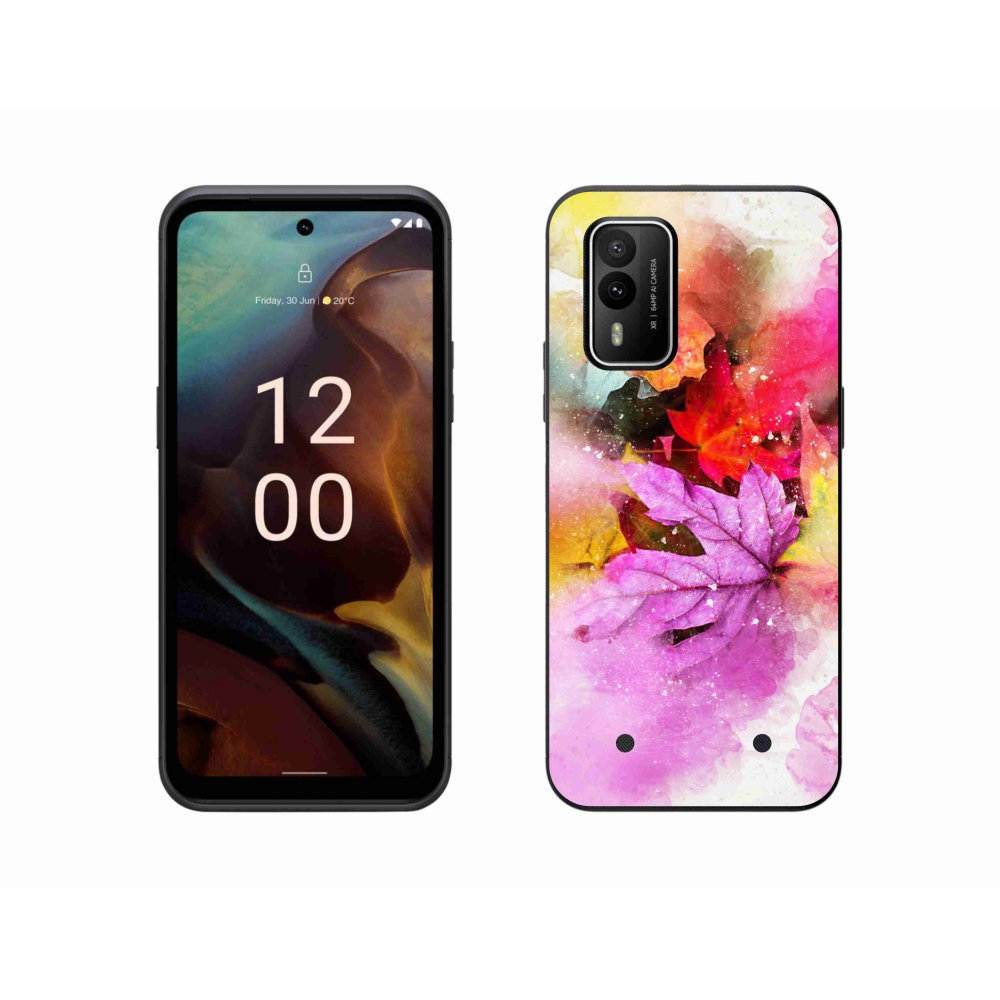 Gelový kryt mmCase na Nokia XR21 - barevné listy