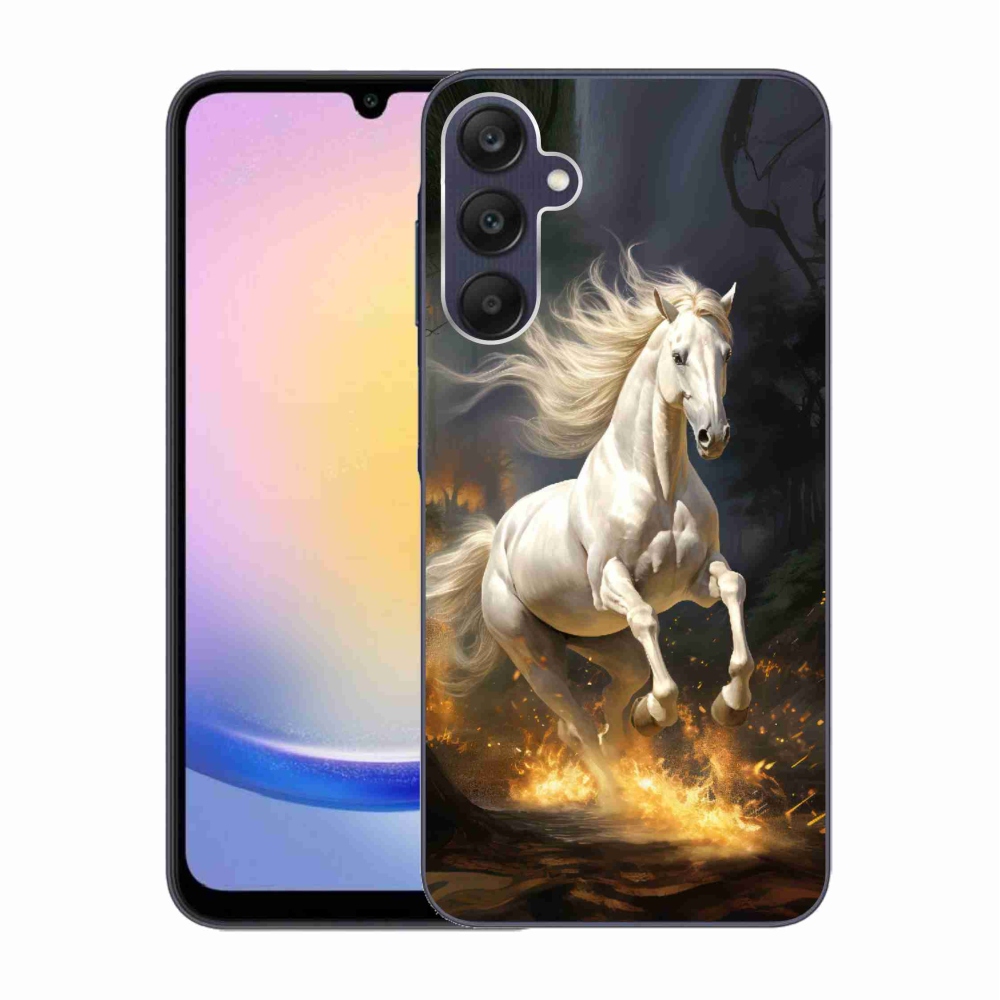Gelový kryt mmCase na Samsung Galaxy A25 5G - bílý kůň 2