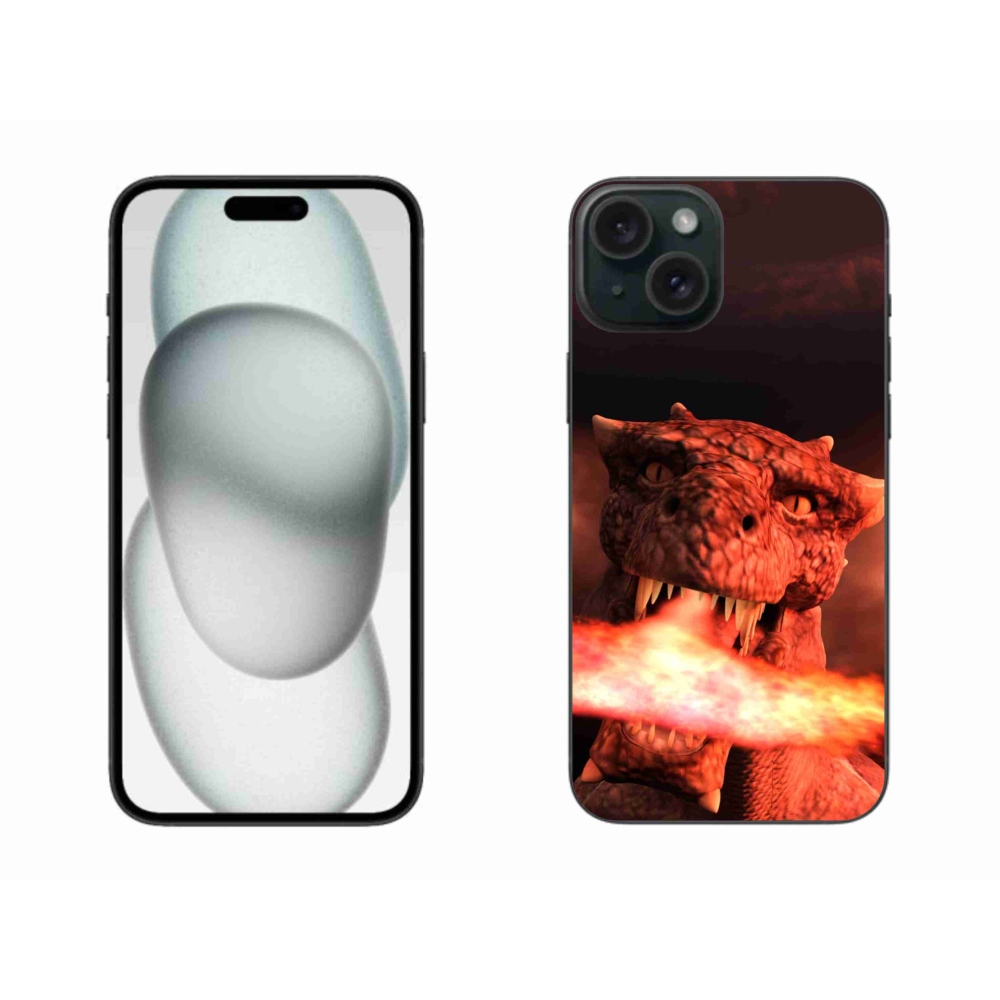 Gelový kryt mmCase na iPhone 15 Plus - drak