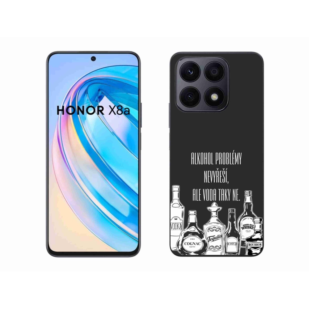 Gelový kryt mmCase na Honor X8a - vtipný text černé pozadí