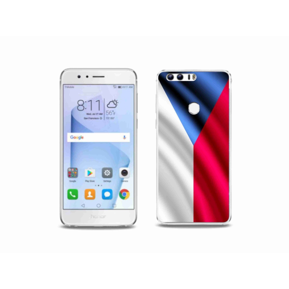 Gelový kryt mmCase na mobil Honor 8 - česká vlajka