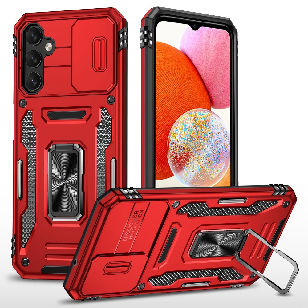 Lens odolný hybridní kryt pro Samsung Galaxy A15 4G/5G - červený