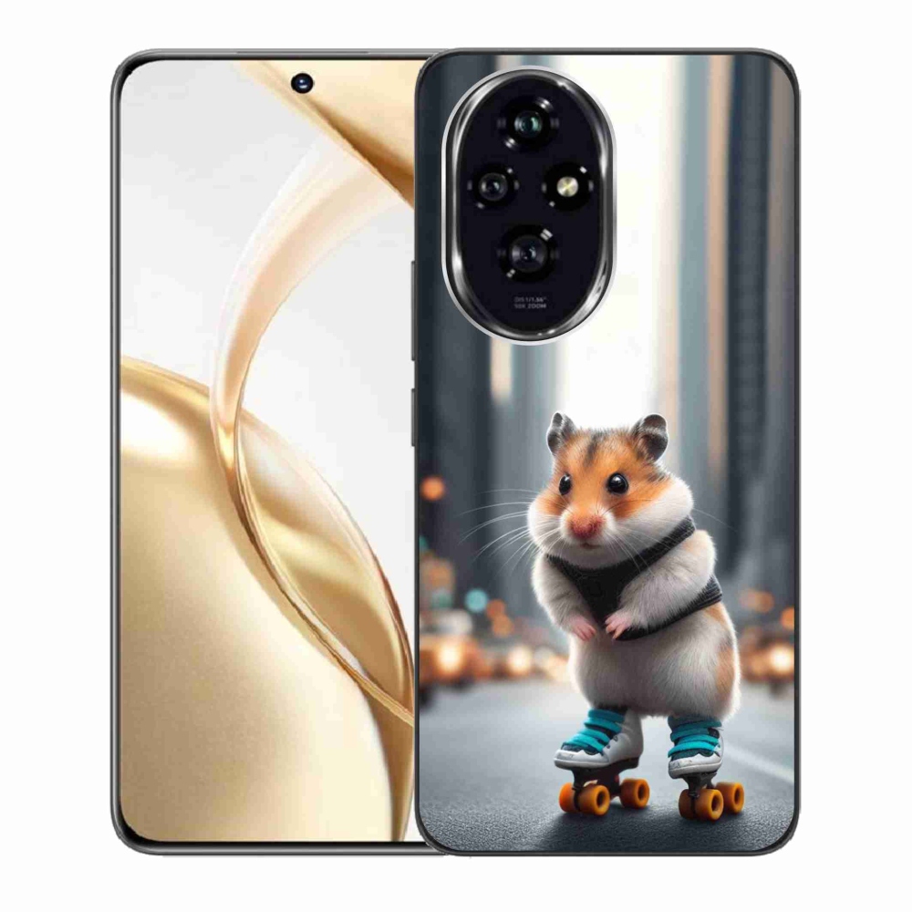 Gelový kryt mmCase na Honor 200 5G - křeček na bruslích