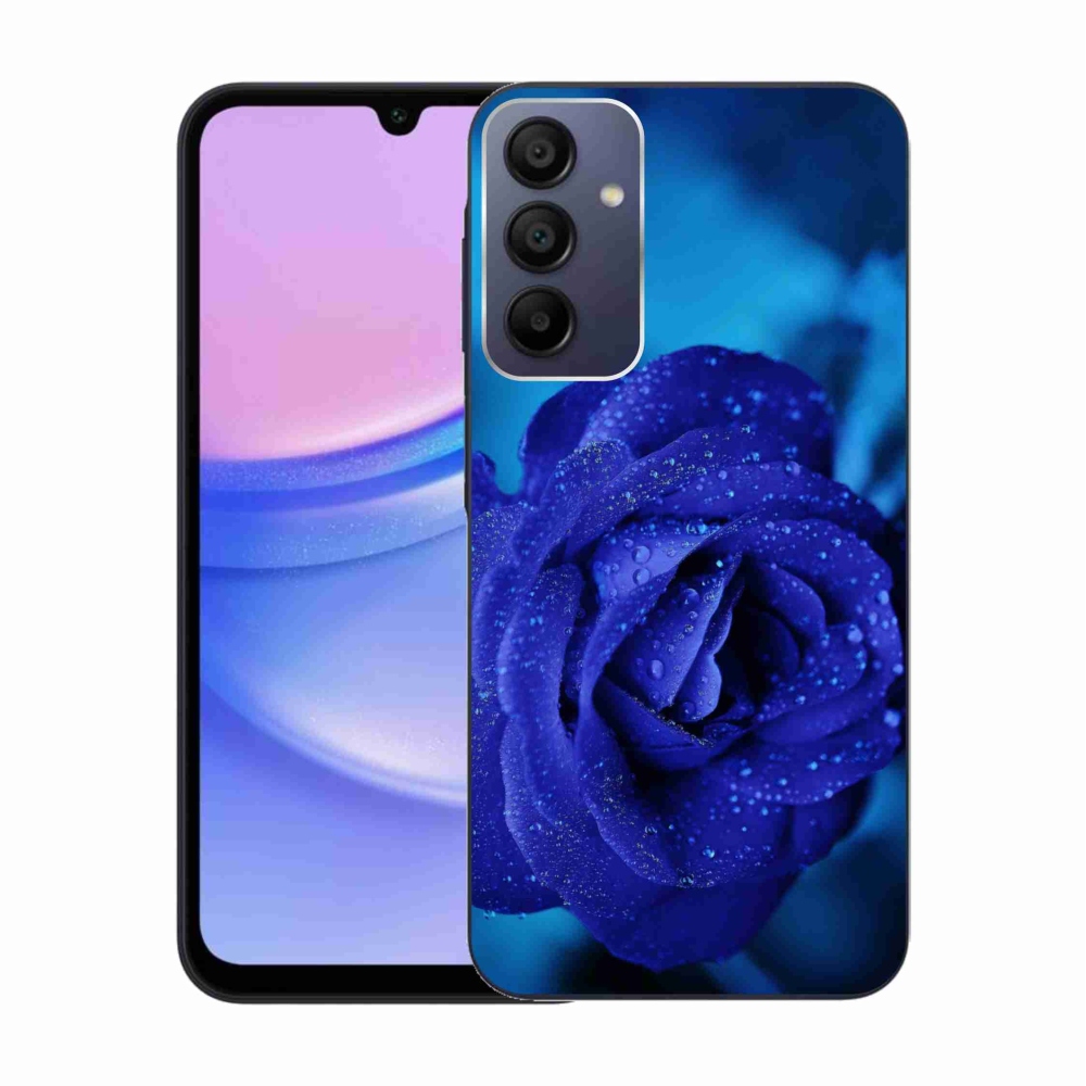 Gelový obal mmCase na Samsung Galaxy A15 4G/5G - modrá růže