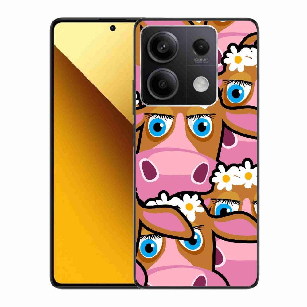 Gelový kryt mmCase na Xiaomi Redmi Note 13 5G - kreslené kravičky