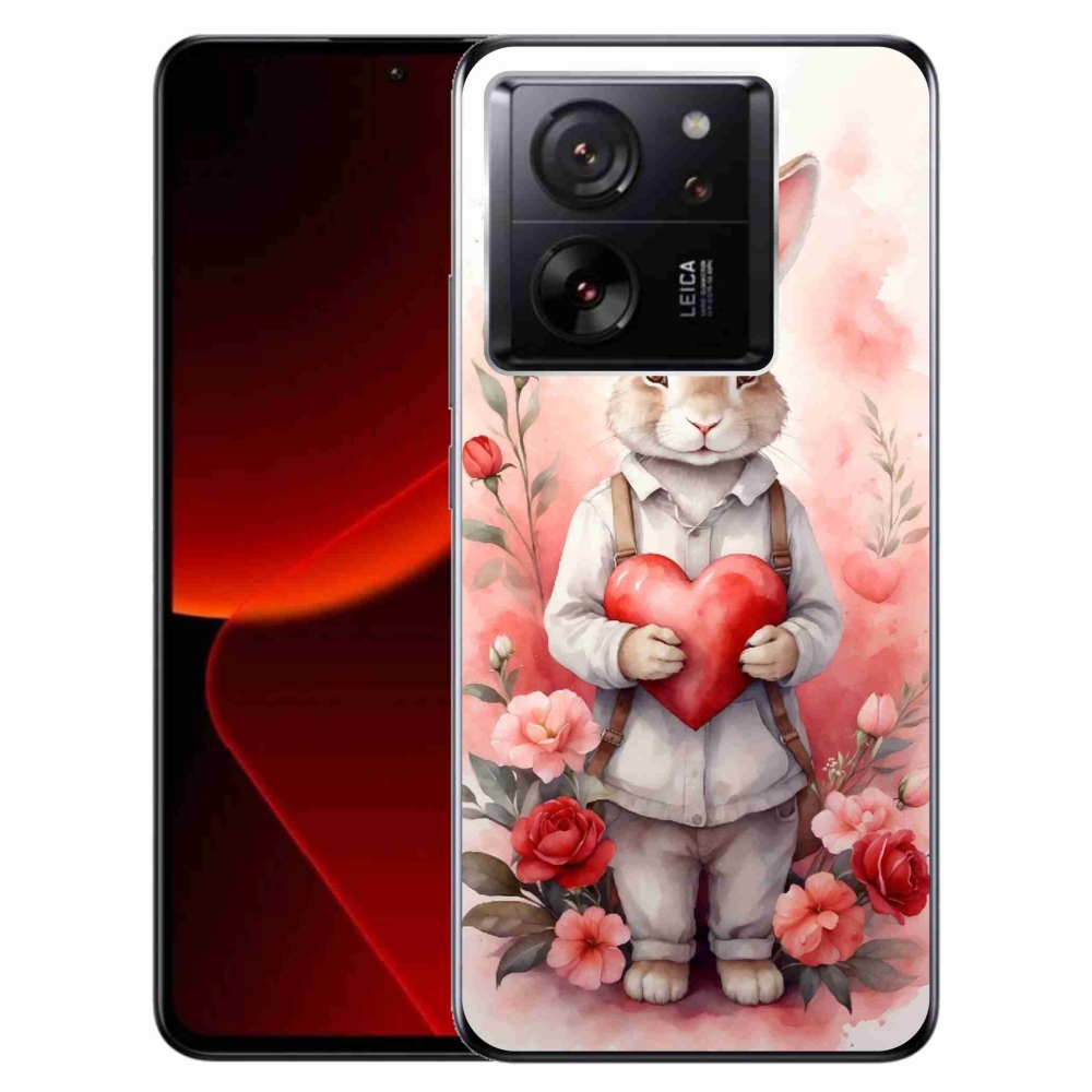 Gelový kryt mmCase na Xiaomi 13T/13T Pro - zajíc se srdíčkem