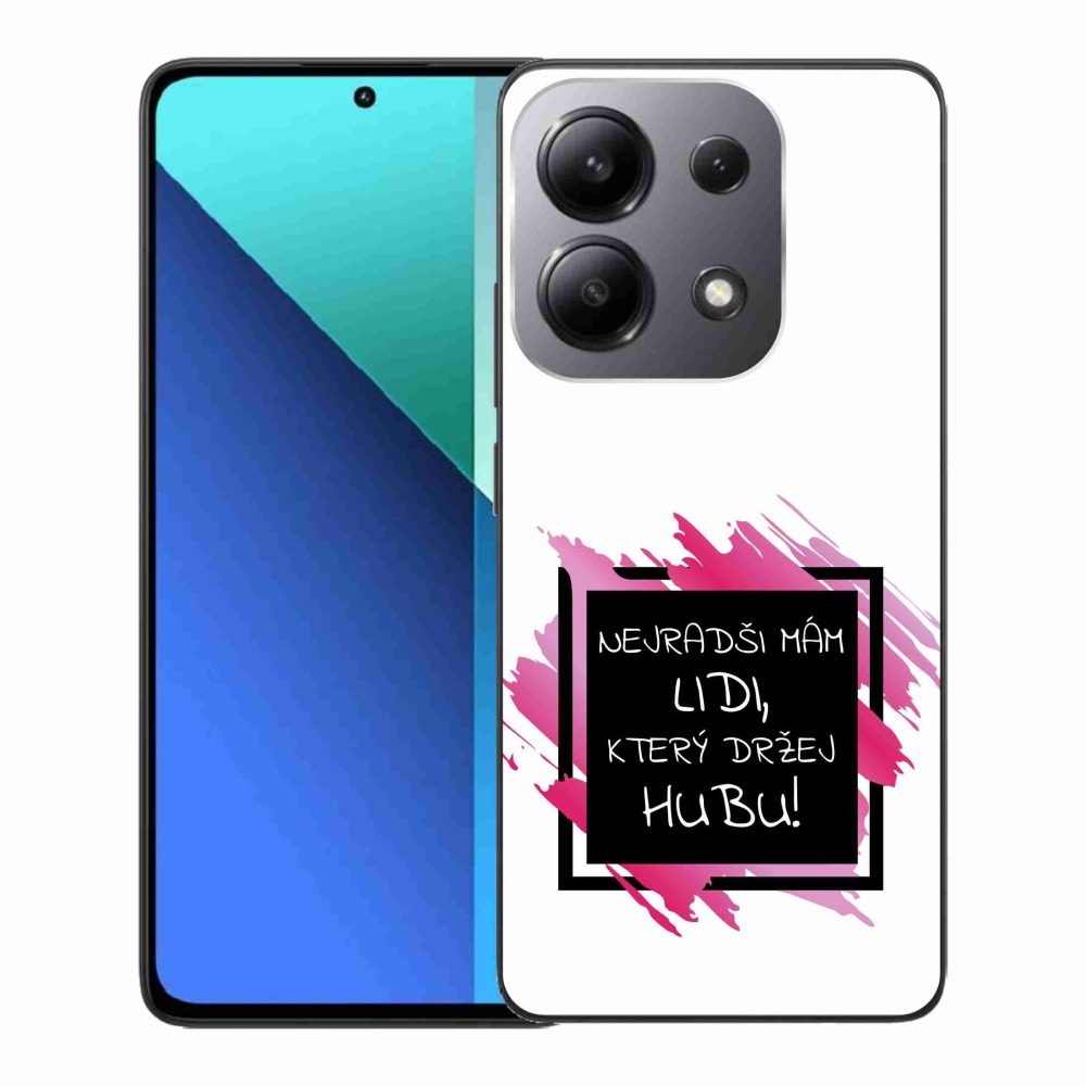 Gelový kryt mmCase na Xiaomi Redmi Note 13 - vtipný text 7 černobílé pozadí