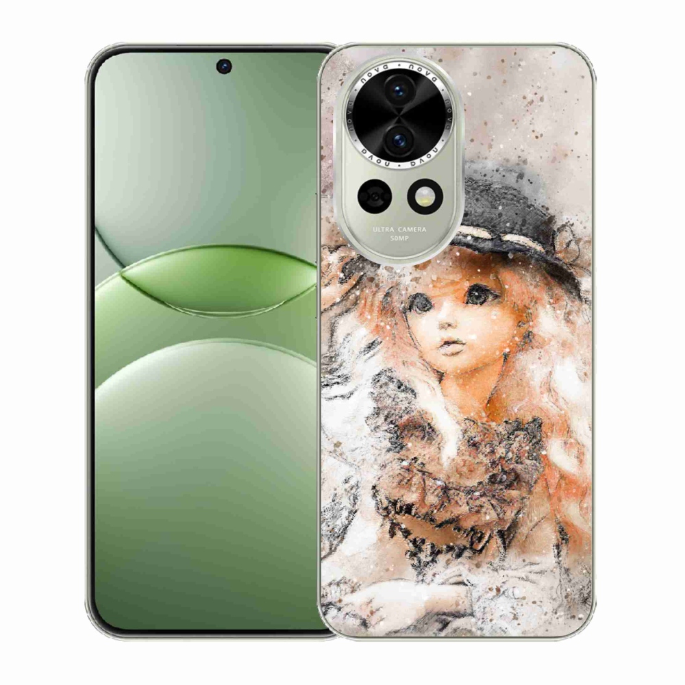 Gelový kryt mmCase na Huawei Nova 13 5G - holčička s kloboukem