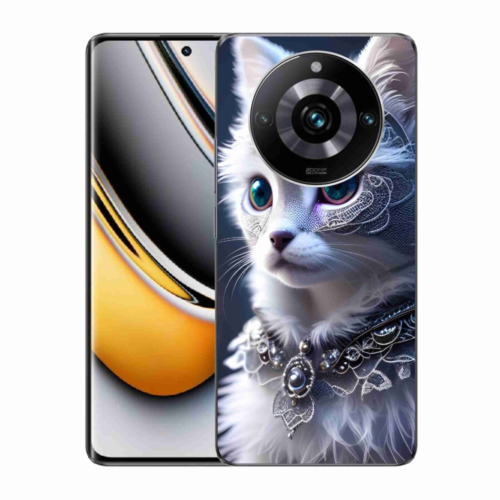 Gelový kryt mmCase na Realme 11 Pro/11 Pro+ - bílá kočka