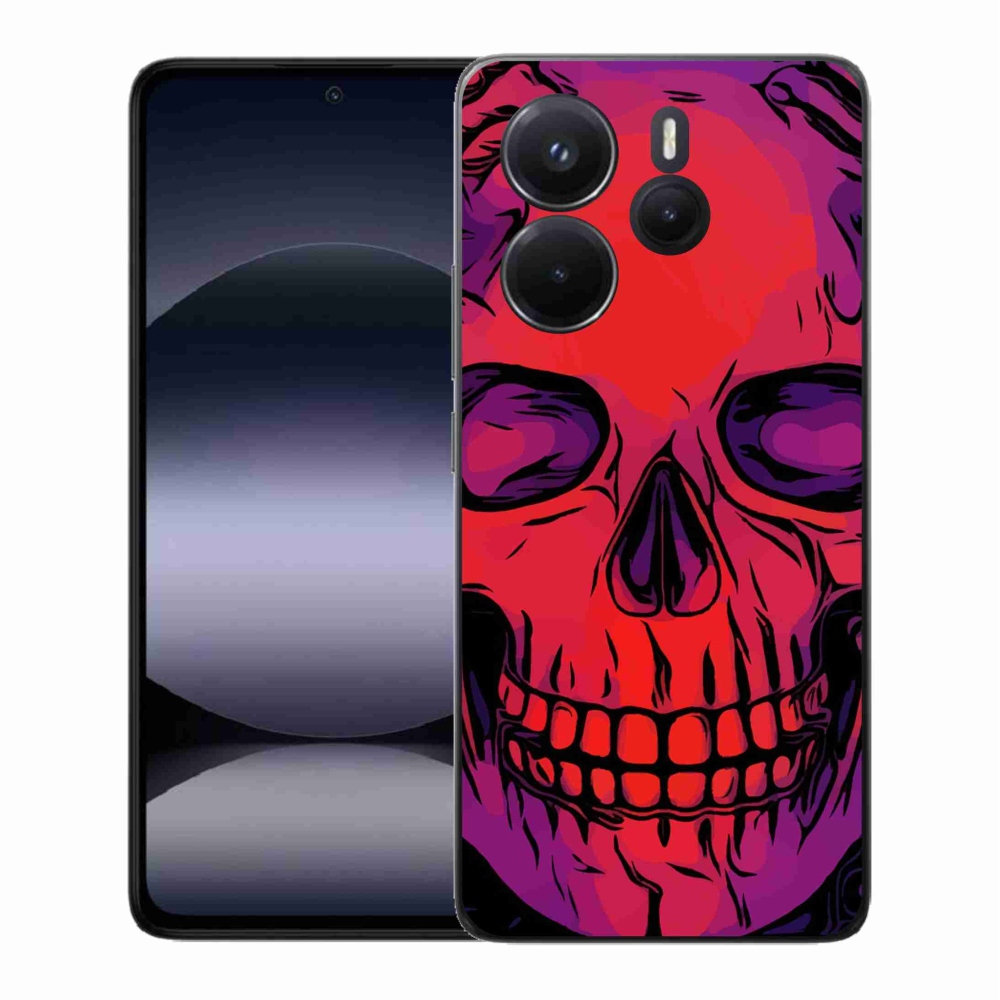 Gelový kryt mmCase na Xiaomi Redmi Note 14 - lebka