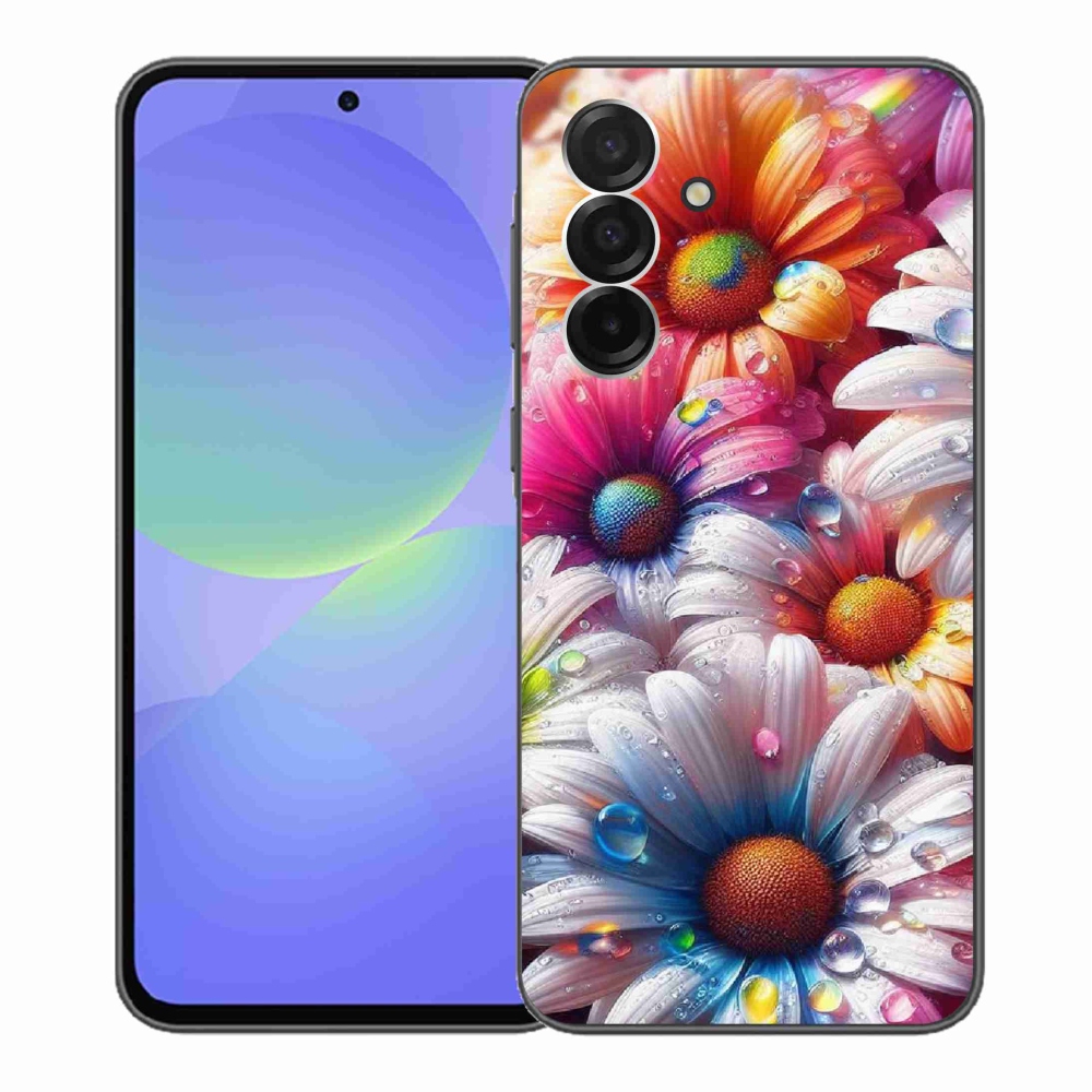 Gelový kryt mmCase na Samsung Galaxy A36 5G - barevné kopretiny