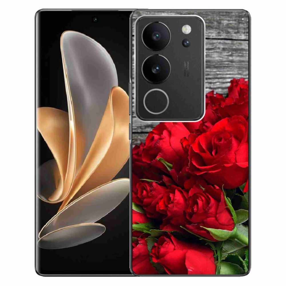 Gelový kryt mmCase na Vivo V29 5G - červené růže
