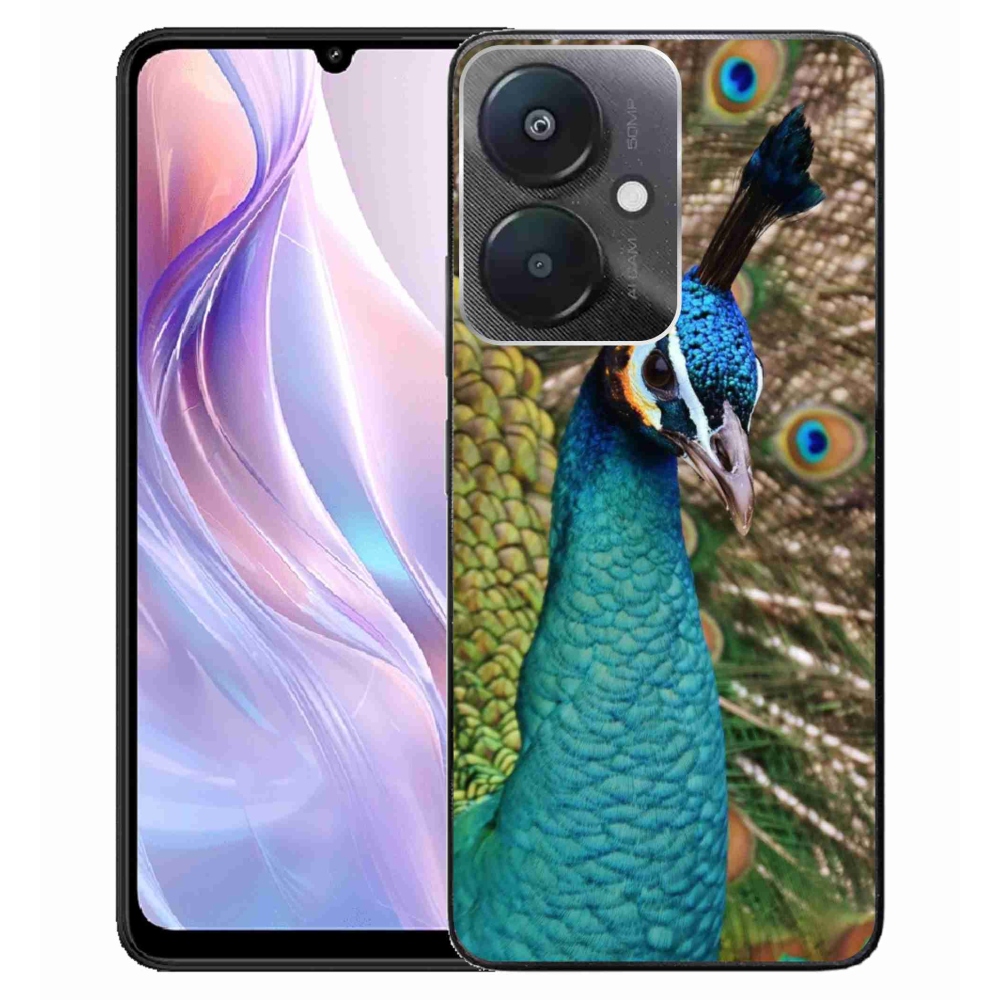 Gelový kryt mmCase na Xiaomi Redmi 13C 5G - páv