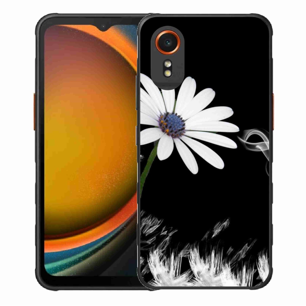 Gelový kryt mmCase na Samsung Galaxy Xcover 7 - bílá květina