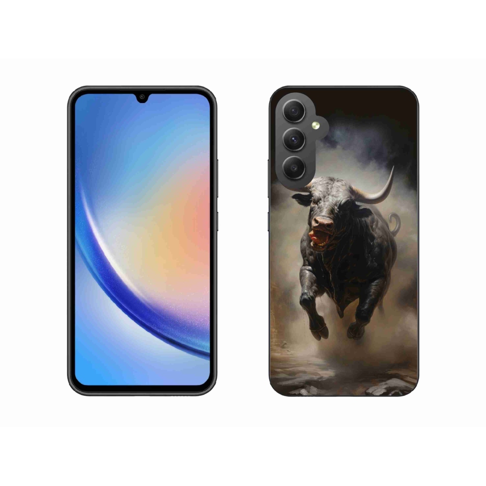 Gelový kryt mmCase na Samsung Galaxy A34 5G - rozzuřený býk