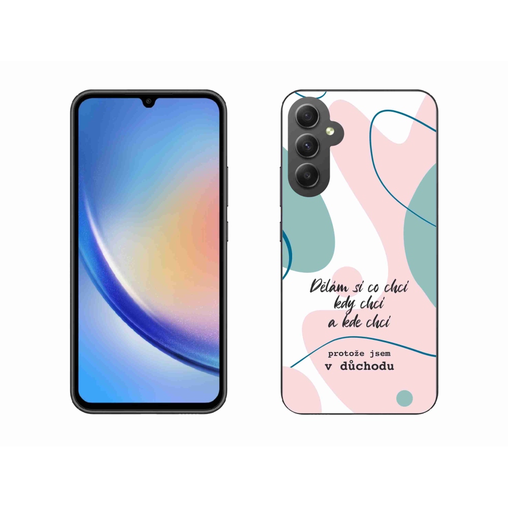 Gelový kryt mmCase na Samsung Galaxy A34 5G - vtipný text 10 bílé pozadí